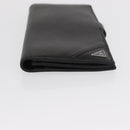 PRADA Long Wallet Leather Black Auth 169955V-6