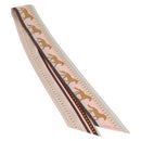 HERMES Twilly Scarf ""SEQUENCES"" Silk Pink Auth 169957-2