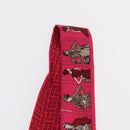 HERMES Twilly Scarf ""A person wearing Hermes"" Silk Pink Auth 169958-11