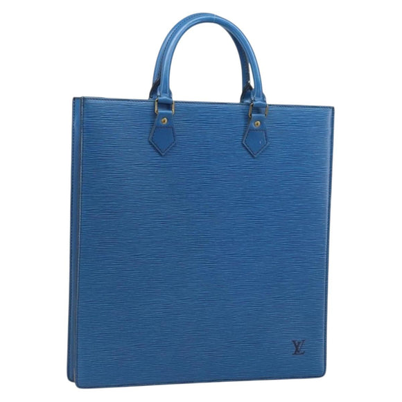 LOUIS VUITTON Epi Sac Plat Hand Bag Blue M52075 LV Auth 169982
