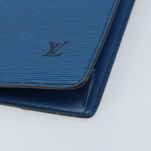 LOUIS VUITTON Epi Sac Plat Hand Bag Blue M52075 LV Auth 169982