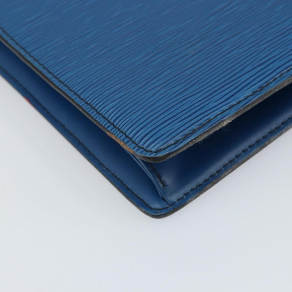 LOUIS VUITTON Epi Sac Plat Hand Bag Blue M52075 LV Auth 169982