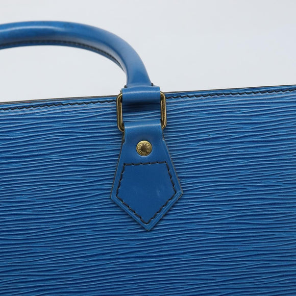 LOUIS VUITTON Epi Sac Plat Hand Bag Blue M52075 LV Auth 169982
