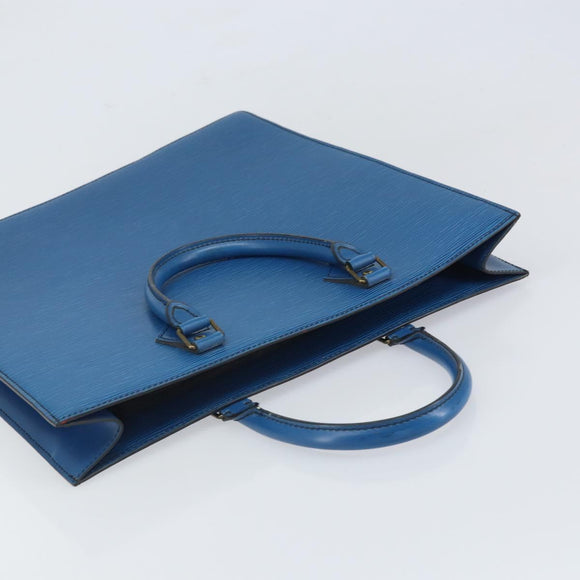 LOUIS VUITTON Epi Sac Plat Hand Bag Blue M52075 LV Auth 169982