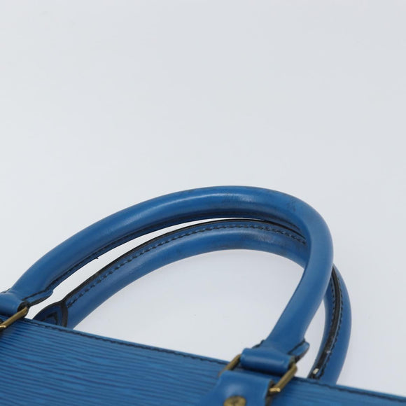 LOUIS VUITTON Epi Sac Plat Hand Bag Blue M52075 LV Auth 169982