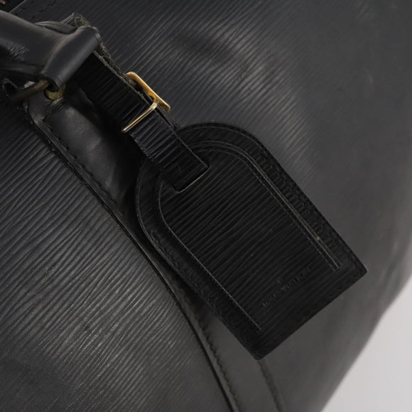 LOUIS VUITTON Epi Keepall 50 Boston Bag Black M42962 LV Auth 169987