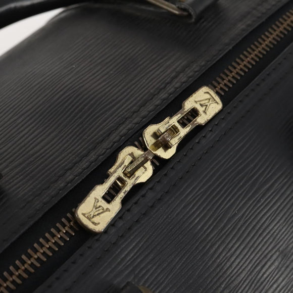 LOUIS VUITTON Epi Keepall 50 Boston Bag Black M42962 LV Auth 169987