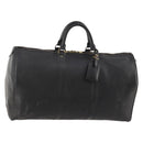 LOUIS VUITTON Epi Keepall 50 Boston Bag Black M42962 LV Auth 169987-1