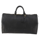 LOUIS VUITTON Epi Keepall 50 Boston Bag Black M42962 LV Auth 169987-13