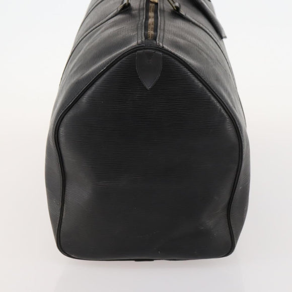 LOUIS VUITTON Epi Keepall 50 Boston Bag Black M42962 LV Auth 169987