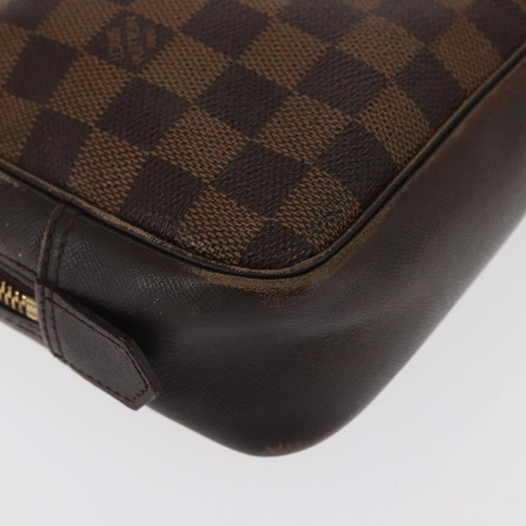 LOUIS VUITTON Damier Ebene Trousse Toilette 25 Clutch Bag N47624 LV Auth 170000A