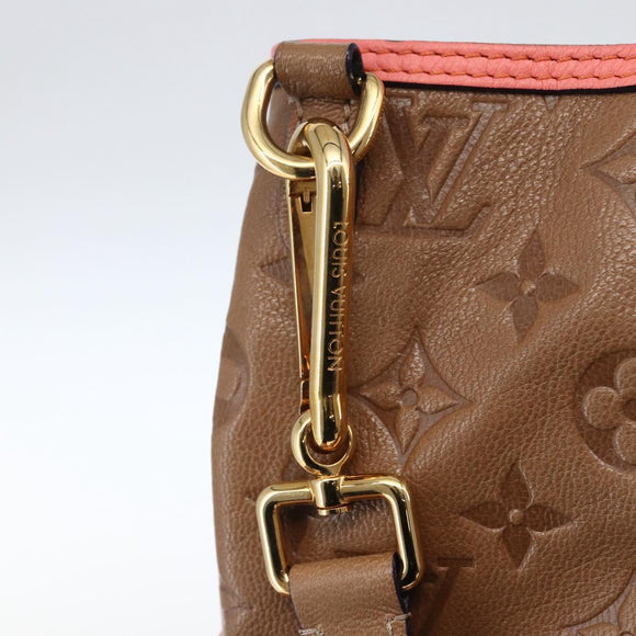 LOUIS VUITTON Monogram Empreinte Flat Bag Brown M40369 LV Auth 170001SAM