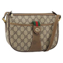 GUCCI GG Supreme Web Sherry Line Bag PVC Beige Gold 89 02 032 Auth 170002-1