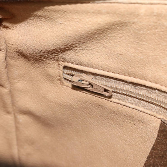 GUCCI GG Supreme Web Sherry Line Bag PVC Beige Gold 89 02 032 Auth 170002