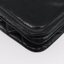 CHANEL COCO Mark Chain Shoulder Bag Patent leather Black Silver CC Auth 170006-9