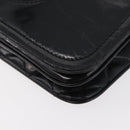 CHANEL COCO Mark Chain Shoulder Bag Patent leather Black Silver CC Auth 170006-14