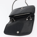 CHANEL COCO Mark Chain Shoulder Bag Patent leather Black Silver CC Auth 170006-17