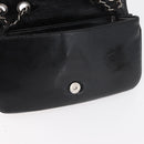 CHANEL COCO Mark Chain Shoulder Bag Patent leather Black Silver CC Auth 170006-19