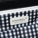 CHANEL COCO Mark Chain Shoulder Bag Patent leather Black Silver CC Auth 170006-20