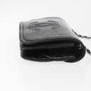 CHANEL COCO Mark Chain Shoulder Bag Patent leather Black Silver CC Auth 170006-3