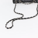 CHANEL COCO Mark Chain Shoulder Bag Patent leather Black Silver CC Auth 170006-7