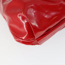 Salvatore Ferragamo Tote Bag Patent leather Red Silver Auth 170007-14