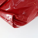 Salvatore Ferragamo Tote Bag Patent leather Red Silver Auth 170007-15