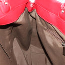 Salvatore Ferragamo Tote Bag Patent leather Red Silver Auth 170007-18