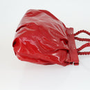 Salvatore Ferragamo Tote Bag Patent leather Red Silver Auth 170007-3