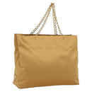 PRADA Kettenhandtasche Satin Gold Auth 170010-1