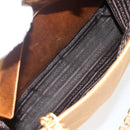 PRADA Kettenhandtasche Satin Gold Auth 170010-23
