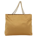 PRADA Kettenhandtasche Satin Gold Auth 170010-13