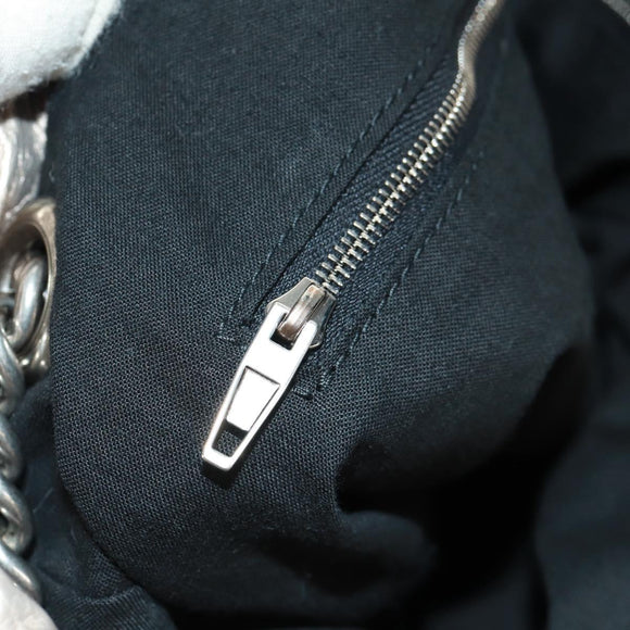 BALENCIAGA Crush Medium Chain Bag Leather Champagne Gold 742941 Auth 170011SAV