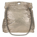 BALENCIAGA Crush Medium Chain Bag Leather Champagne Gold 742941 Auth 170011SAV-2