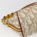 Christian Dior Trotter Canvas Romantic Chain Bag PVC Ivory Silver Auth 170012SAV-16