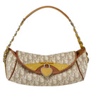 Christian Dior Trotter Canvas Romantic Chain Bag PVC Ivory Silver Auth 170012SAV-13