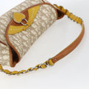 Christian Dior Trotter Canvas Romantic Chain Bag PVC Ivory Silver Auth 170012SAV-7