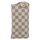LOUIS VUITTON Damier Azur Etui A Lunettes MM Glasses Case N60025 LV Auth 170020V-2