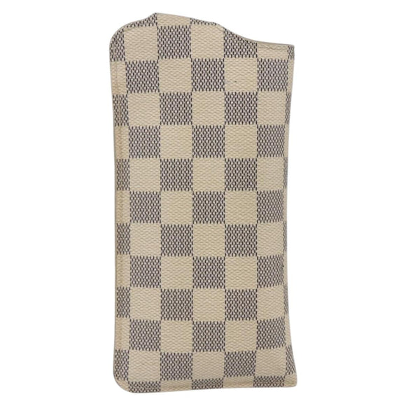 LOUIS VUITTON Damier Azur Etui A Lunettes MM Glasses Case N60025 LV Auth 170020V