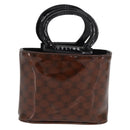 CELINE Macadam Canvas Hand Bag Vinyl Brown Auth 170022-2