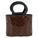 CELINE Macadam Canvas Hand Bag Vinyl Brown Auth 170022-3
