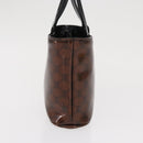 CELINE Macadam Canvas Hand Bag Vinyl Brown Auth 170022-4