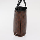 CELINE Macadam Canvas Hand Bag Vinyl Brown Auth 170022-5