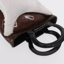 CELINE Macadam Canvas Hand Bag Vinyl Brown Auth 170022-6