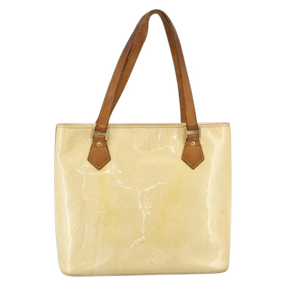 LOUIS VUITTON Monogram Vernis Houston Hand Bag Perle M91342 LV Auth 170050