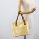 LOUIS VUITTON Monogram Vernis Houston Hand Bag Perle M91342 LV Auth 170050-25