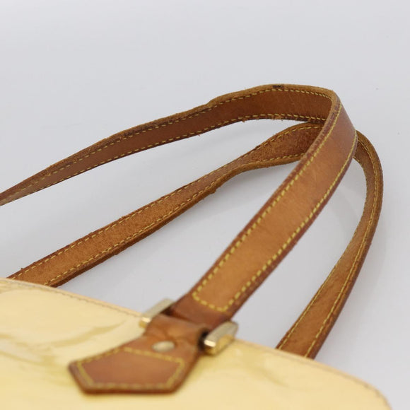 LOUIS VUITTON Monogram Vernis Houston Hand Bag Perle M91342 LV Auth 170050
