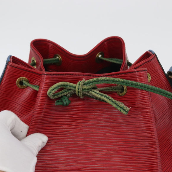 LOUIS VUITTON Epi Noe Schultertasche Trikolore Rot Blau M44084 LV Auth 170061