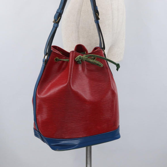 LOUIS VUITTON Epi Noe Schultertasche Trikolore Rot Blau M44084 LV Auth 170061