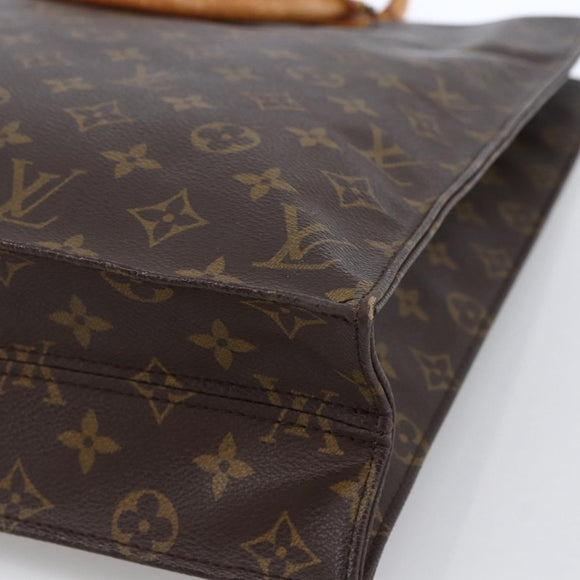 LOUIS VUITTON Monogram Sac Plat Hand Bag M51140 LV Auth 170063